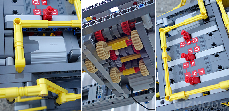 Looking underneath the excavator at all of its gears almost looks more complex than peeking under the hood of your car.